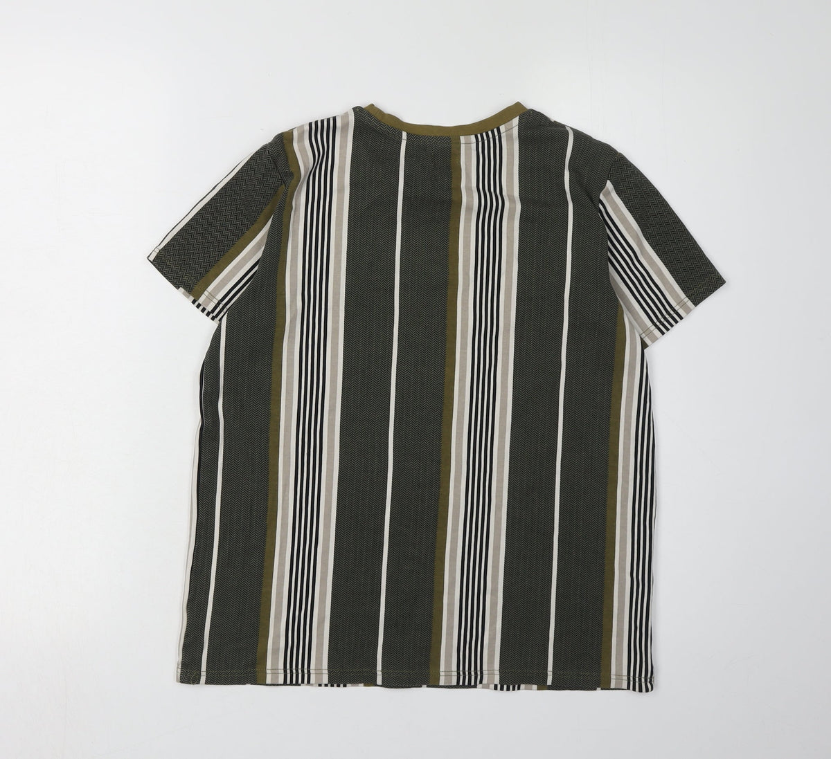 River Island Boys Green Striped T-Shirt 11-12 Years