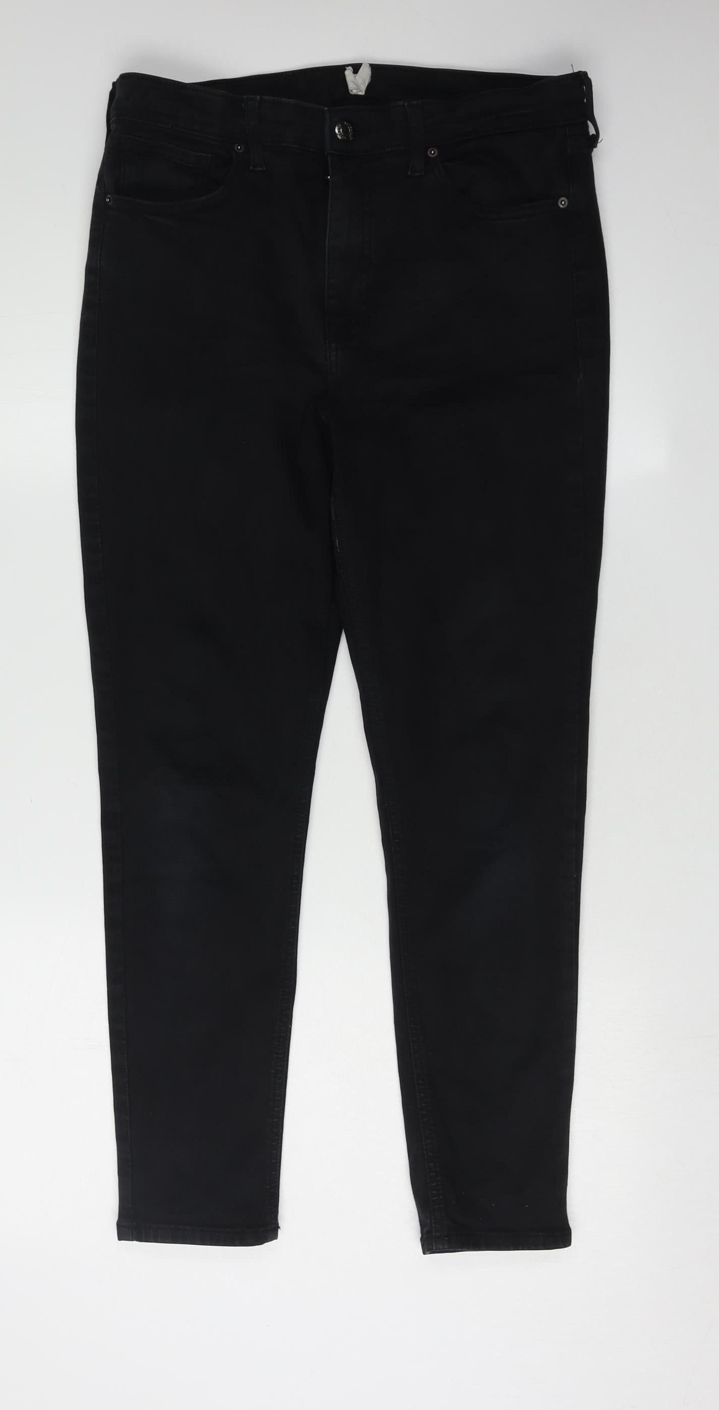 Topshop Women's Black Skinny Jeans, Size 32