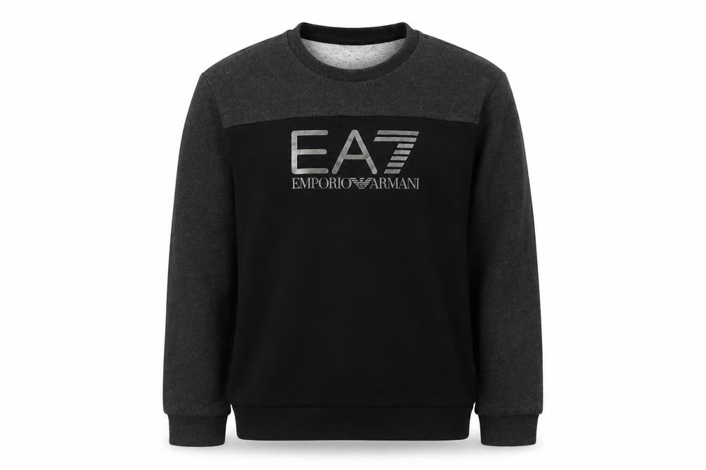 Emporio Armani Boys Black Logo Sweatshirt, 12 Years, Pullover