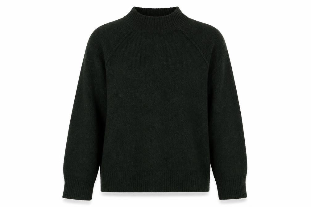 MNG Women's Green Mock Neck Pullover Jumper Size 8