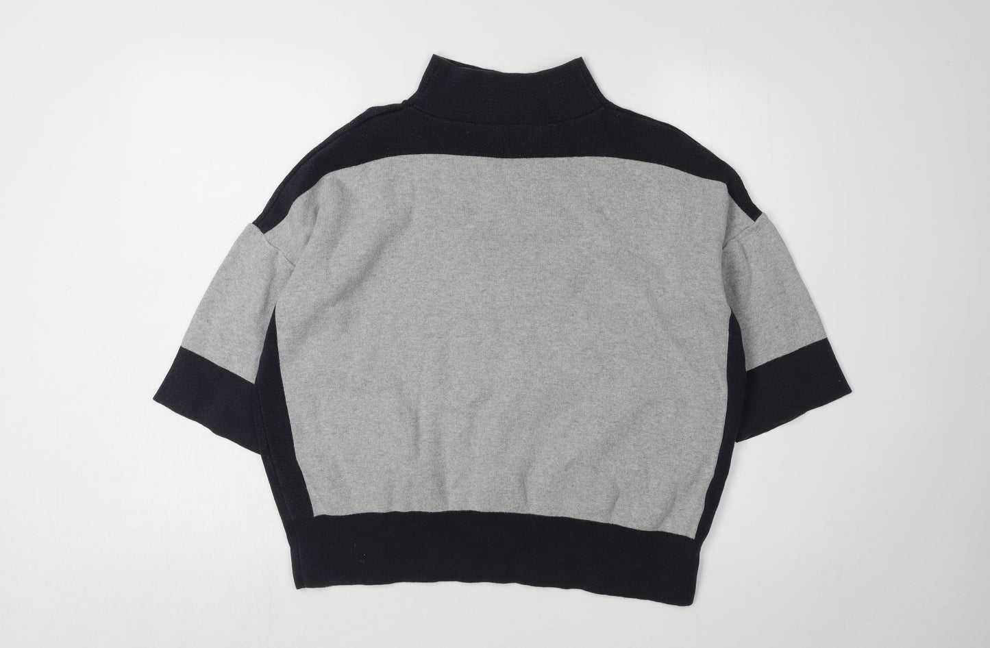 French Connection Women's Grey Mock Neck Pullover Jumper