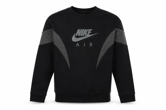 Front view of Nike boys’ black sweatshirt, size S, sports pullover top