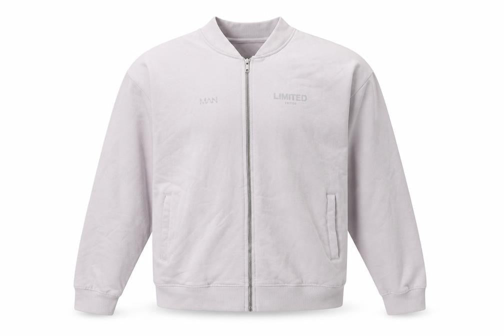 boohooMAN Men's White Full Zip Sweatshirt M