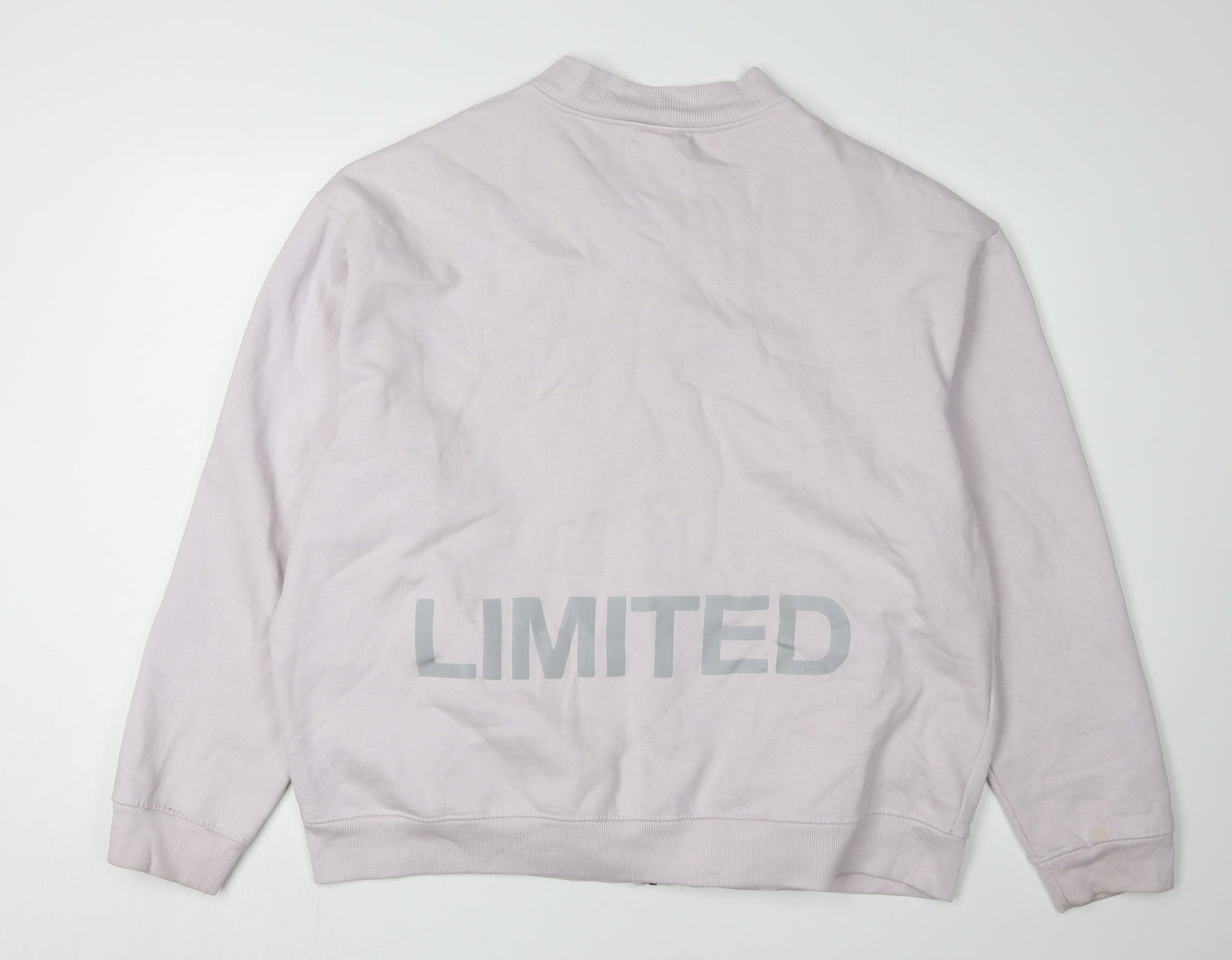 boohooMAN Men's White Full Zip Sweatshirt M