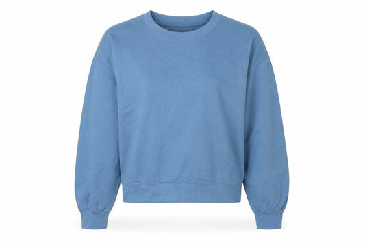 Zara Women's Blue Pullover Sweatshirt, Medium, Cotton
