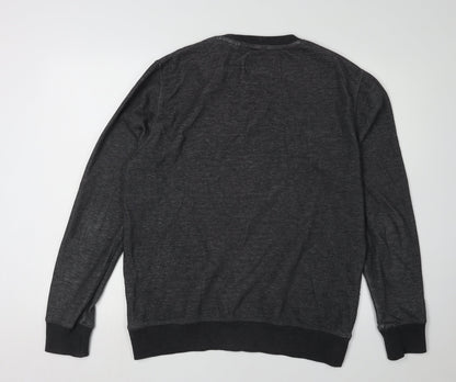 Back view of Red Herring Men's Grey Medium Crew Neck Pullover Sweatshirt