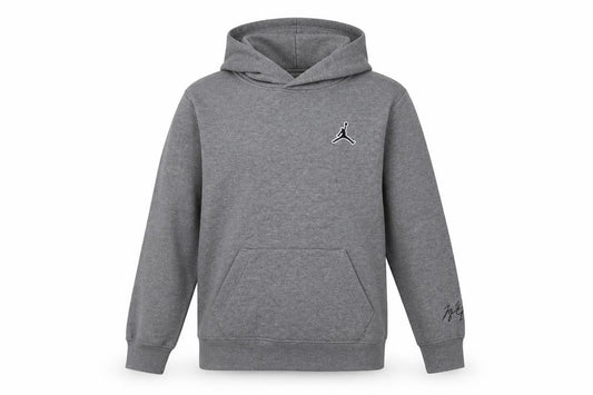 Jordan Boys Grey Hoodie, Logo, Pullover, L