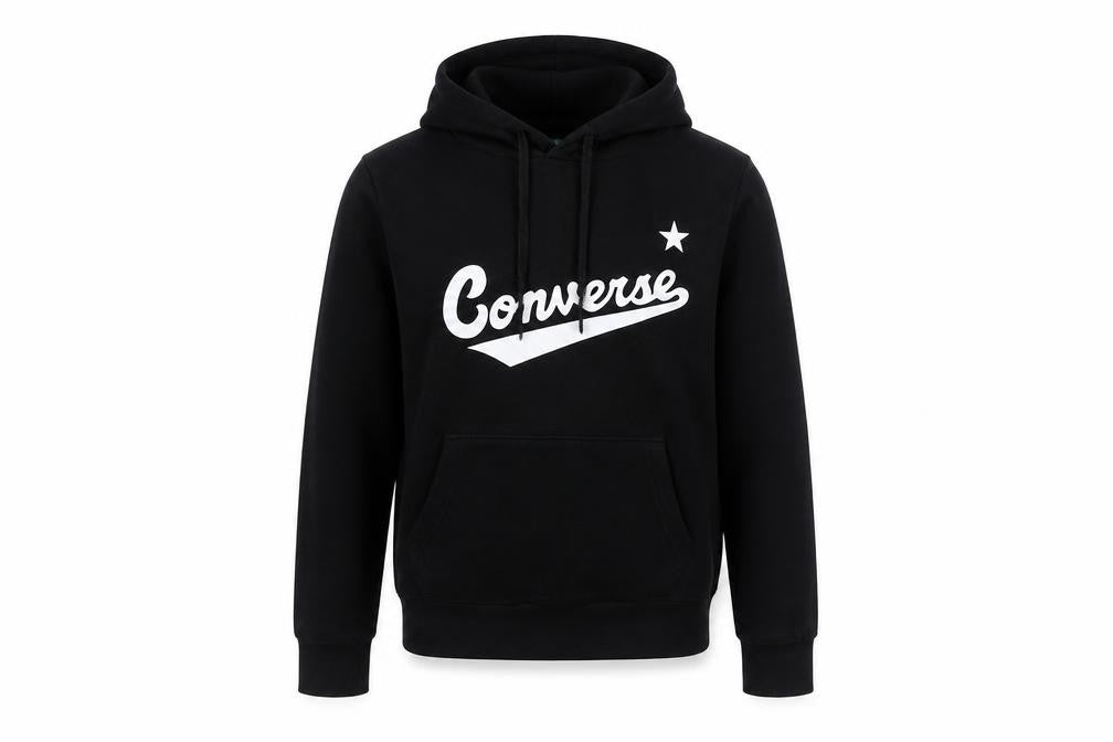 Converse Boys Black Hoodie XS Pullover Logo Casual