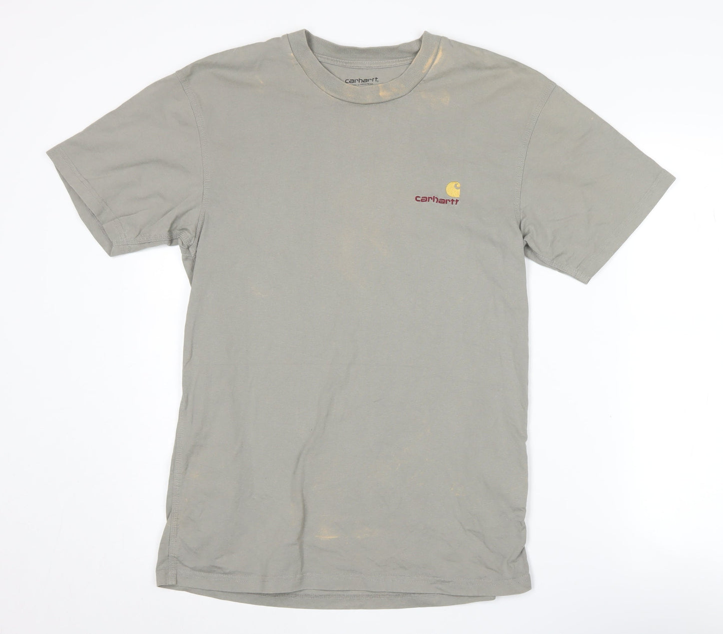 Carhartt Men's Grey S Cotton Crew Neck T-Shirt