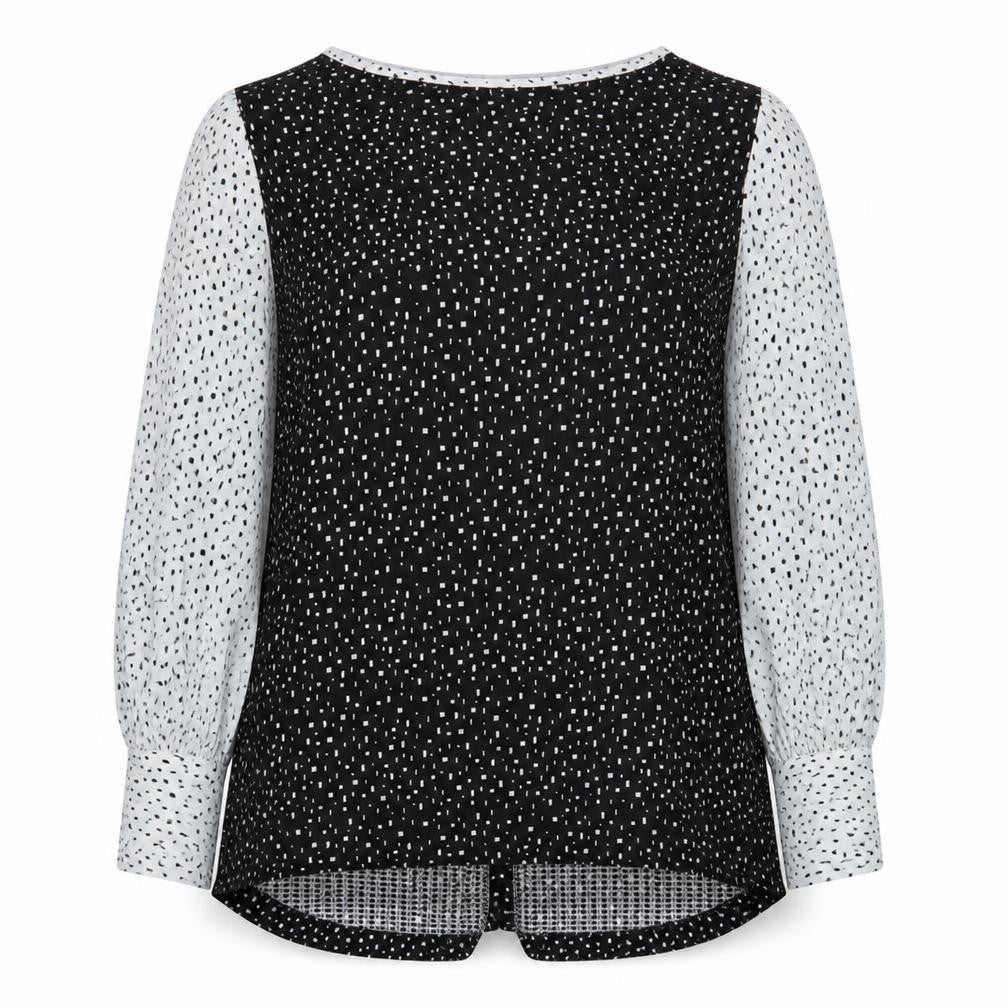 Next Women's Black Geometric Top - Size 18