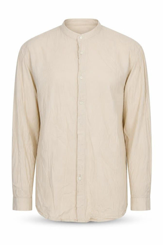 Zara Men's Beige Collared Long Sleeve Shirt XL
