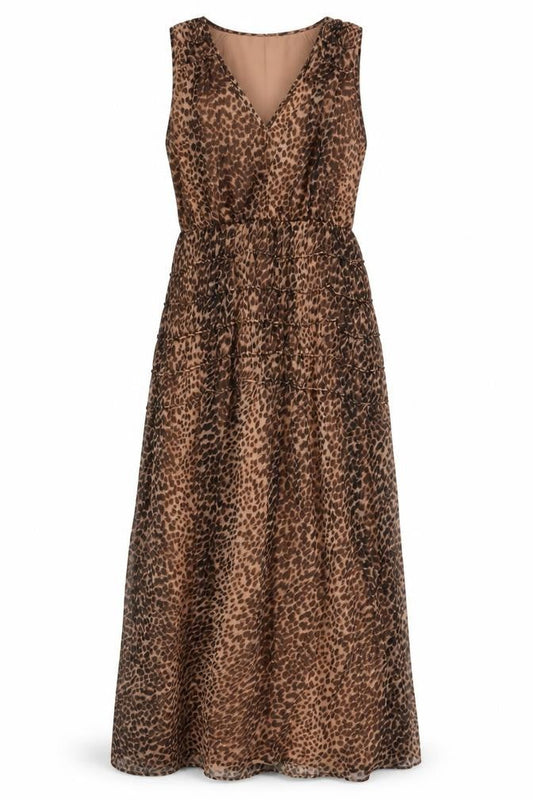 ASOS Women’s Brown Animal Print Sleeveless Dress Size 10