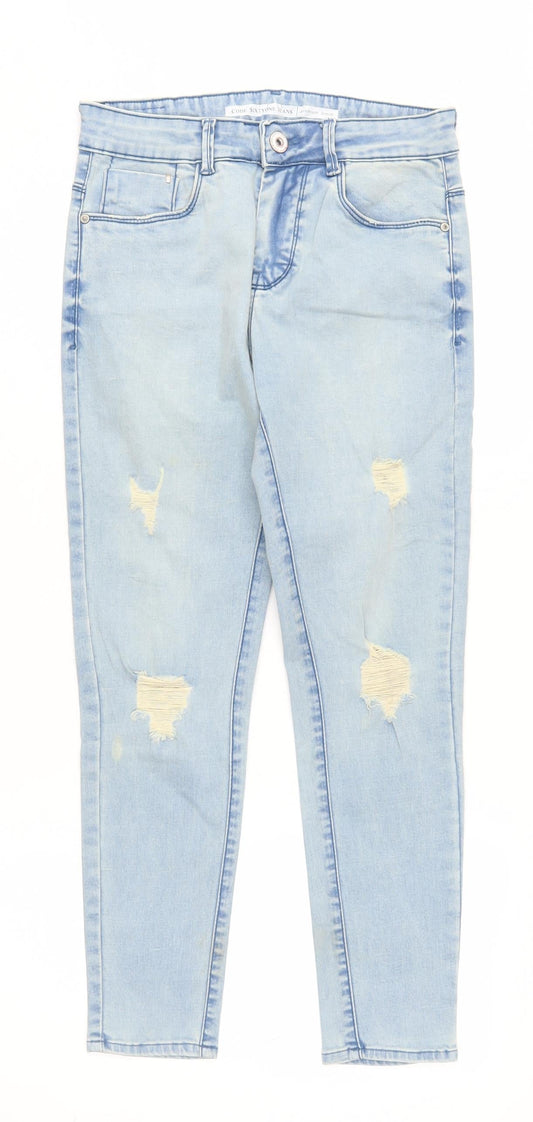 Code Sixtyone Women's Blue Skinny Distressed Jeans Sz 30