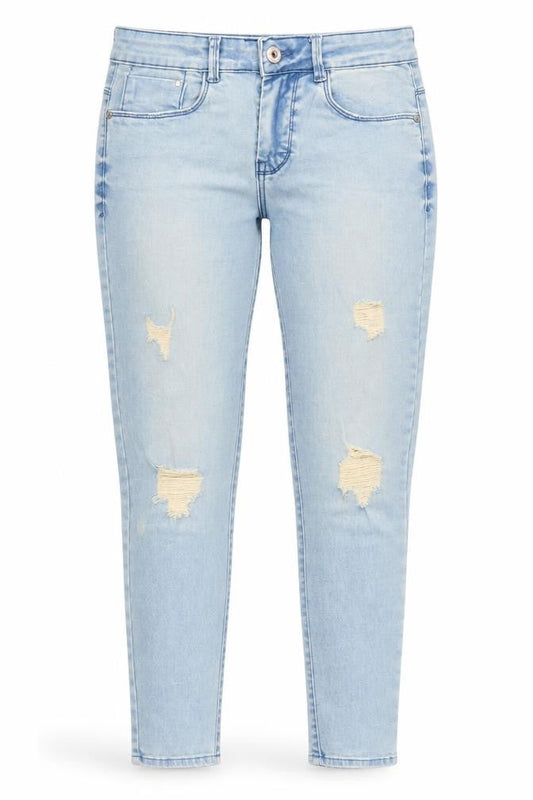 Code Sixtyone Women's Blue Skinny Distressed Jeans Sz 30