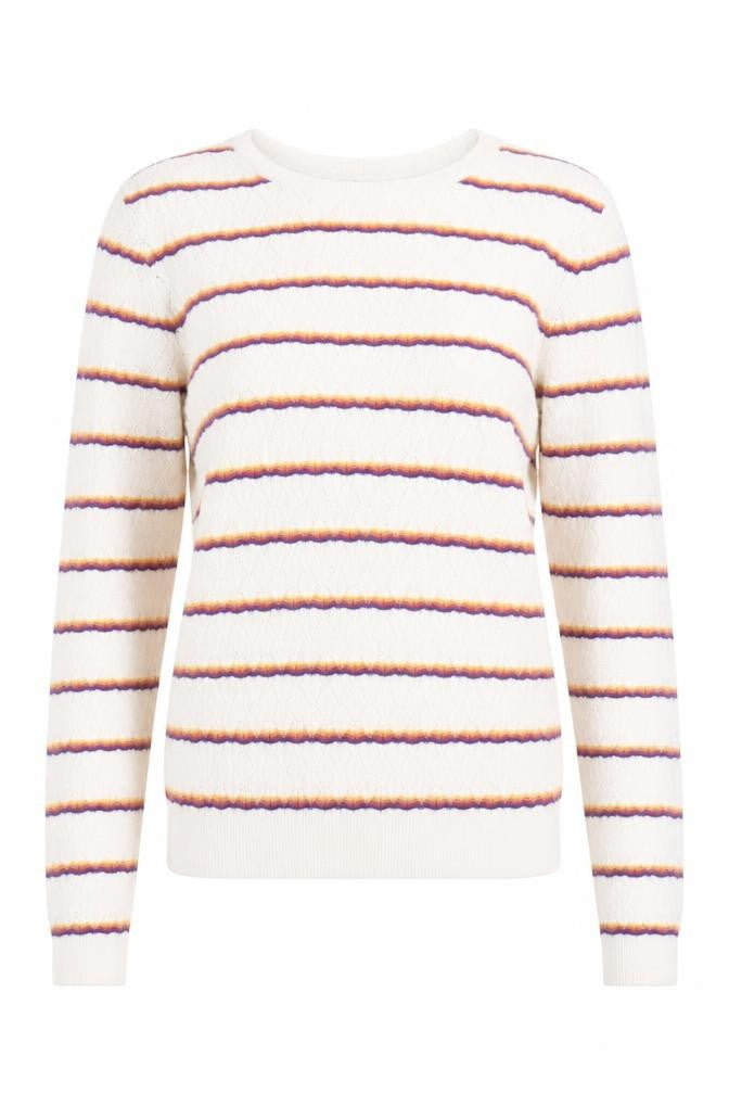 Warehouse Women's Multicoloured Striped Pullover Jumper Size 6