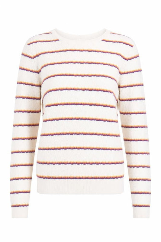 Warehouse Women's Multicoloured Striped Pullover Jumper Size 6