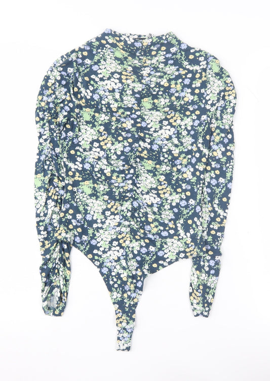 ASOS Women's Multicoloured Floral Bodysuit Size 8