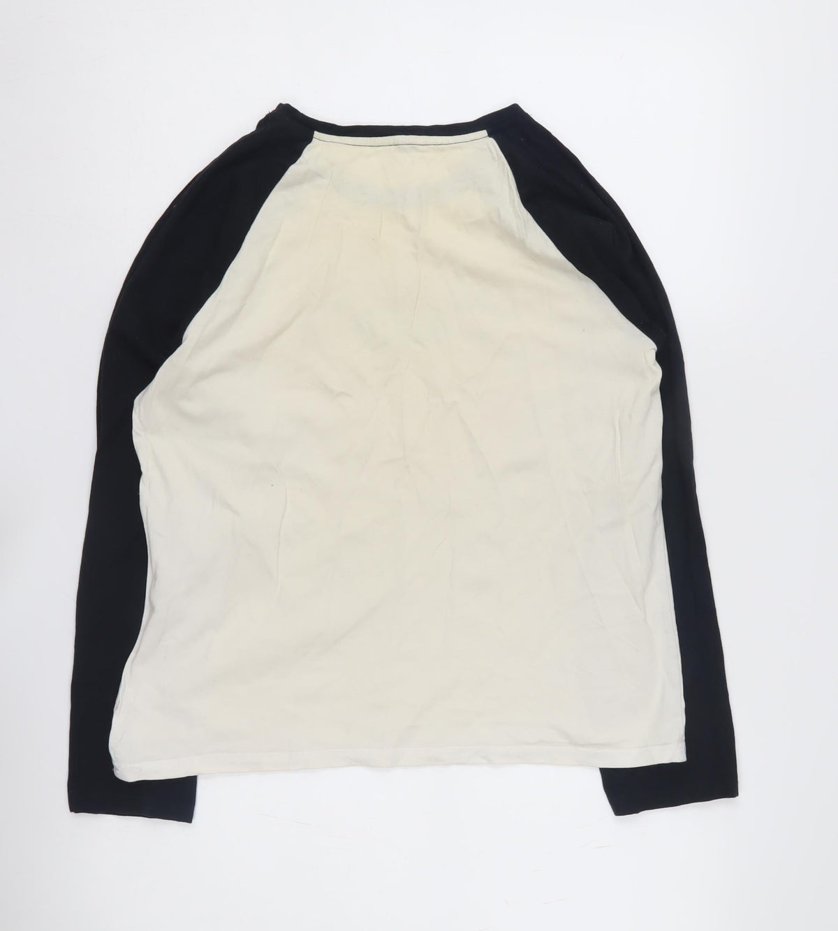 Back view of Friends girls’ t-shirt 12-14 yrs black ivory central perk long sleeve