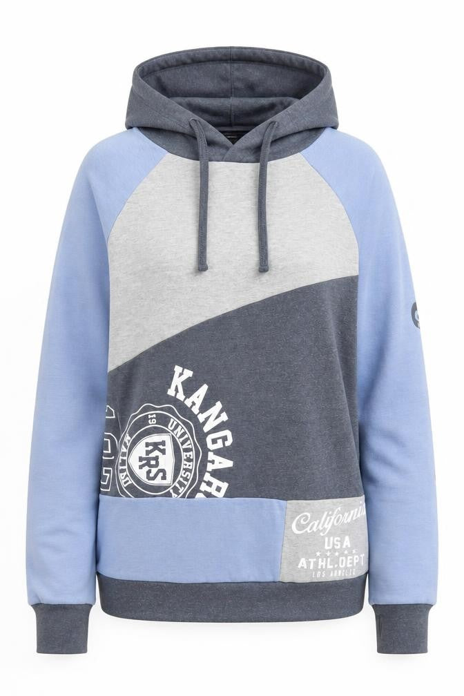 KangaROOS Women's Grey/Blue Pullover Hoodie Size 10/12