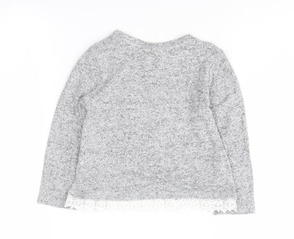 Back view of Disney girls’ grey minnie mouse sequin t-shirt 4-5 years