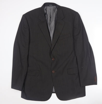 James Barry Men's Black 44R Suit Jacket Blazer