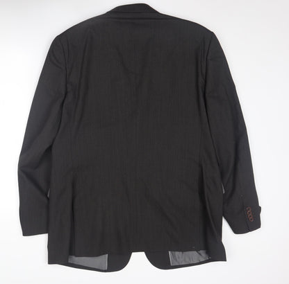 James Barry Men's Black 44R Suit Jacket Blazer