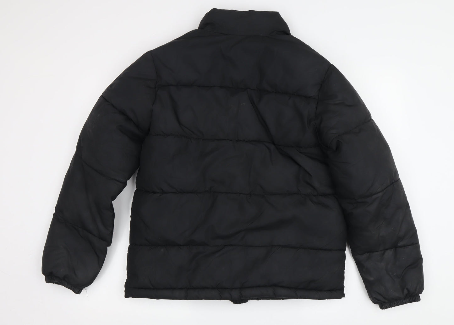 H&M Women's Black Puffer Jacket Size 12 Winter Coat