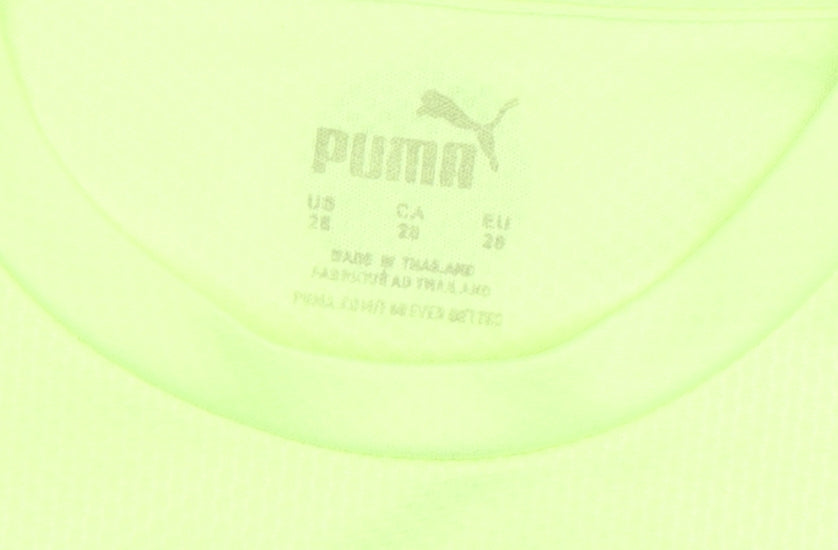Close-up detail of Puma boys’ multicoloured sports jersey t-shirt 2 years