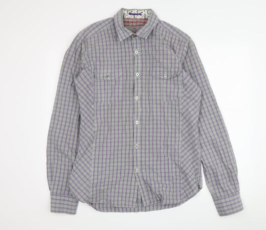 Ted Baker Men's Multicoloured Check Shirt - Size 4