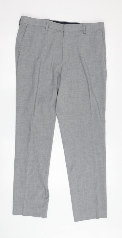 Marks & Spencer Men's Grey Slim Fit Trousers