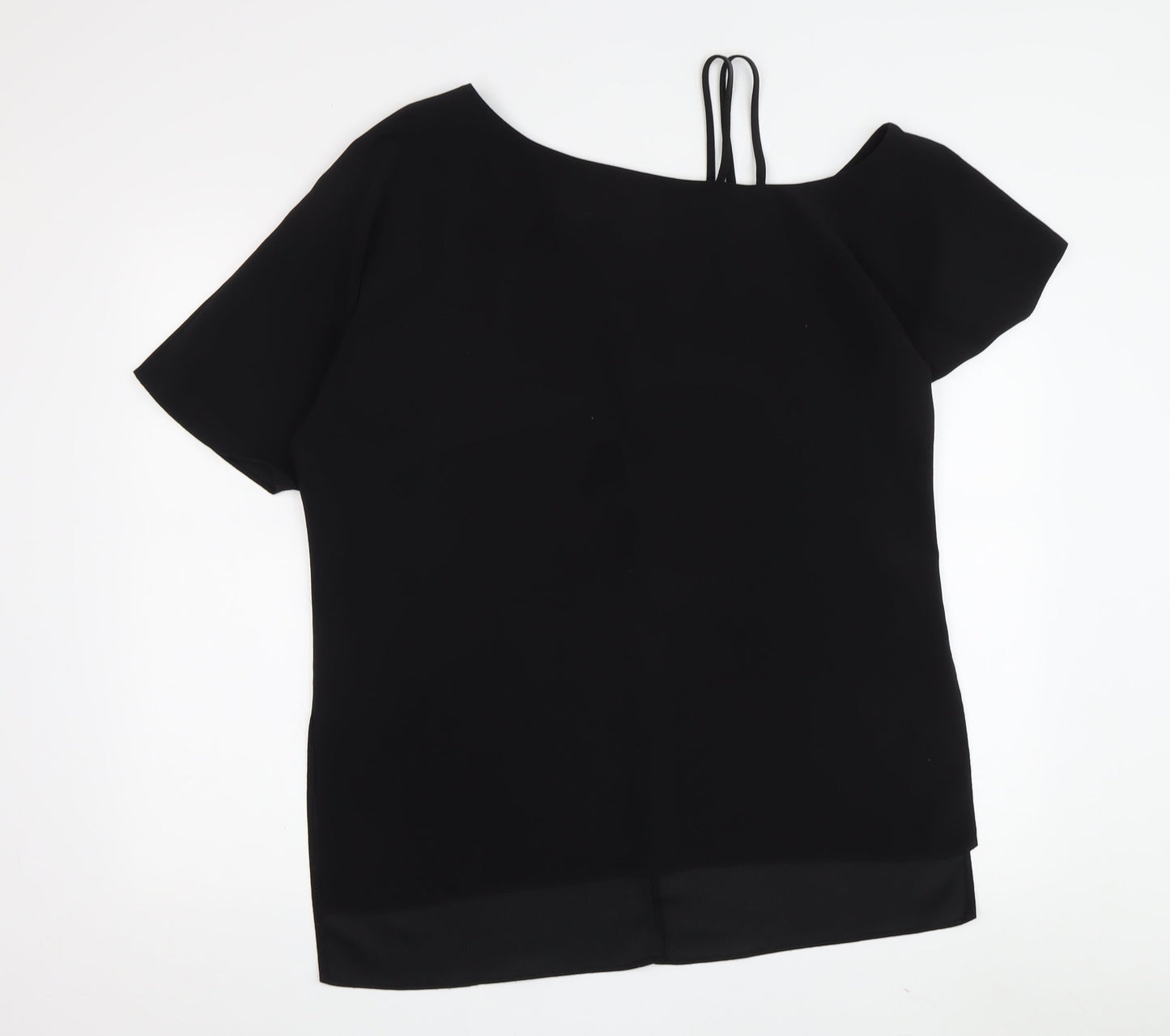 River Island Women's Black Off-Shoulder Blouse, Size 12