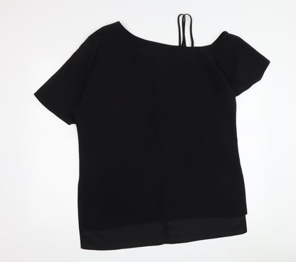 River Island Women's Black Off-Shoulder Blouse, Size 12