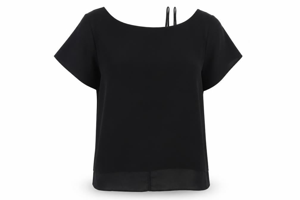 River Island Women's Black Off-Shoulder Blouse, Size 12