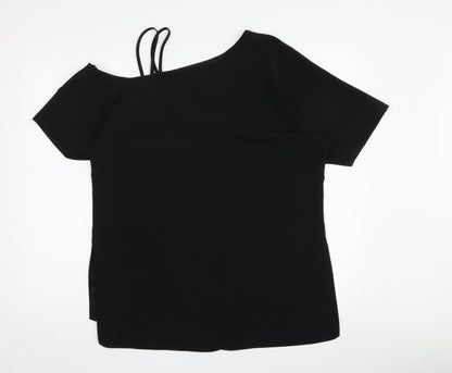 River Island Women's Black Off-Shoulder Blouse, Size 12