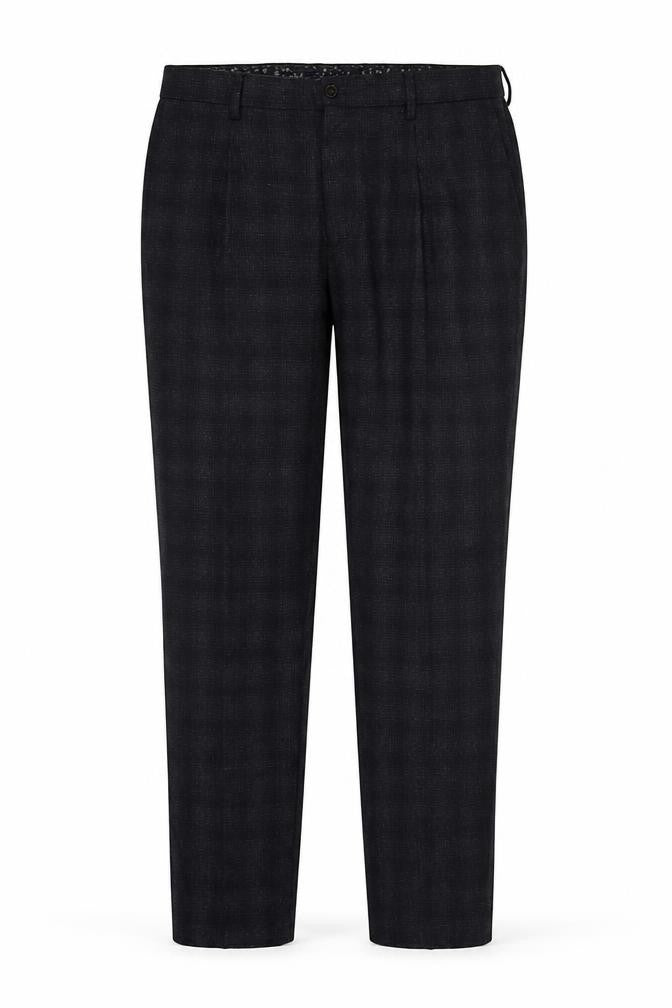 Marks & Spencer Men's Black Check Trousers Size 36