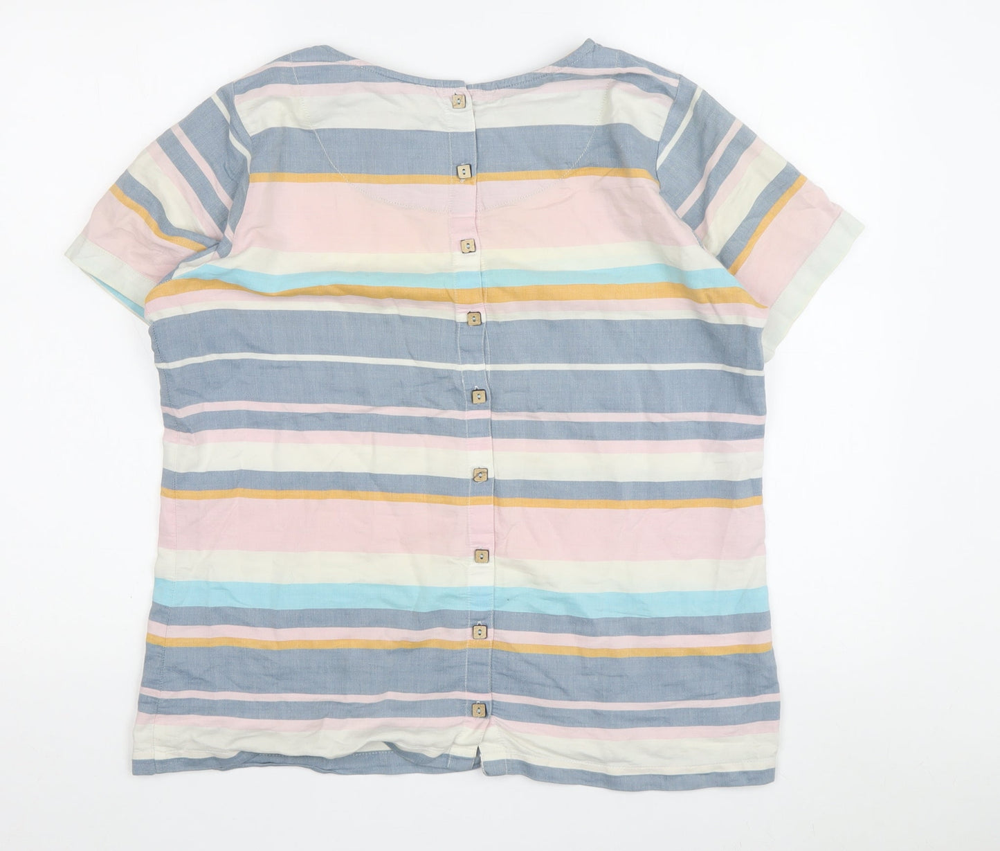 Brakeburn Women's Multicoloured Striped T-Shirt, Size 14