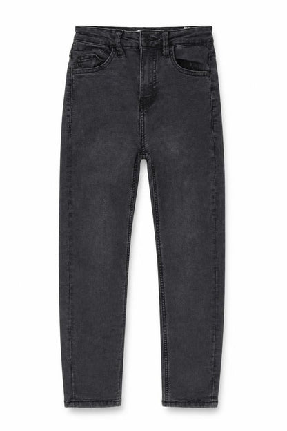 Bershka Girls Grey Straight Jeans, Size 6 - Stylish & Comfy