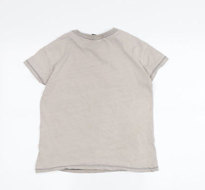 Back view of Disney girls’ grey mickey mouse t-shirt - 7-8 years cartoon