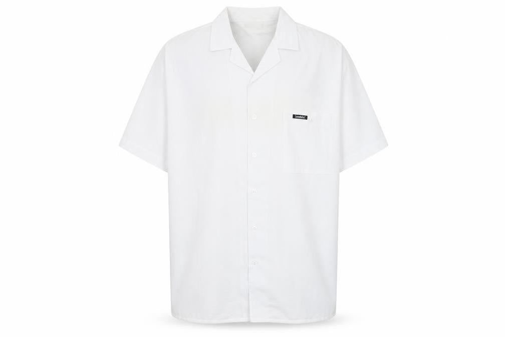 Lonsdale Men's White Medium Button-Up Summer Shirt