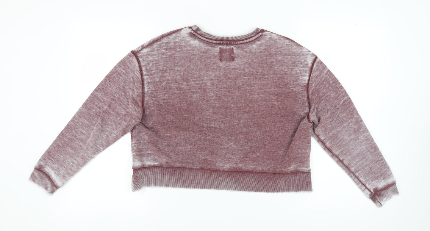 Pull & Bear Teen Red Pullover Sweatshirt - M