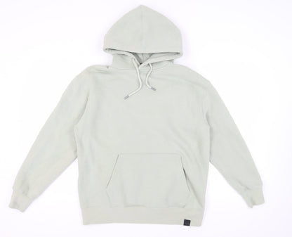 Pull&Bear Men's Green Pullover Hoodie S