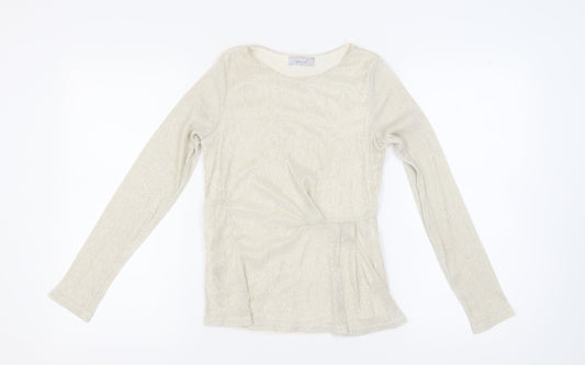 Marks and Spencer Women's Beige Size 10 Basic Blouse
