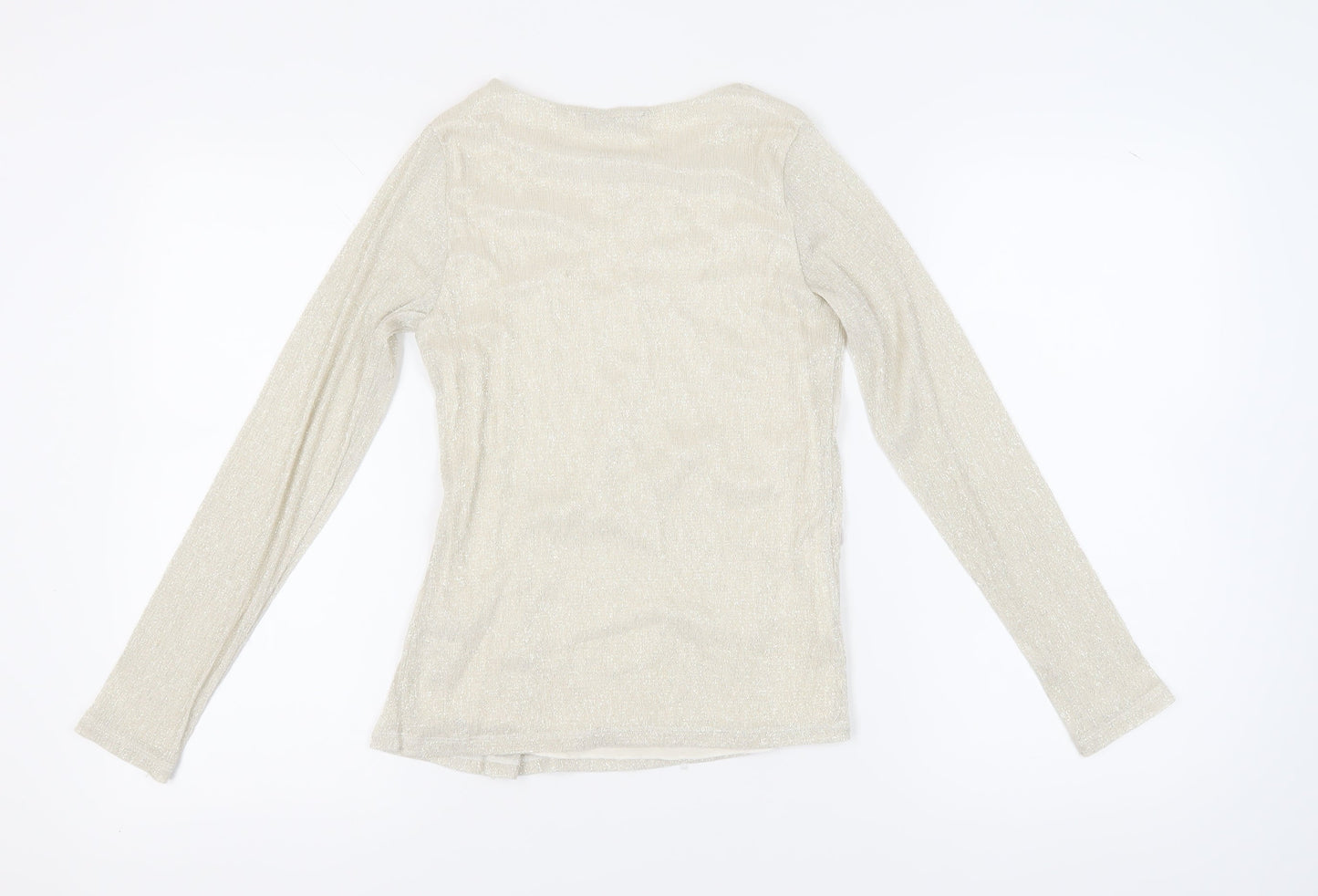 Marks and Spencer Women's Beige Size 10 Basic Blouse