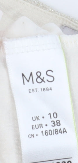 Marks and Spencer Women's Beige Size 10 Basic Blouse