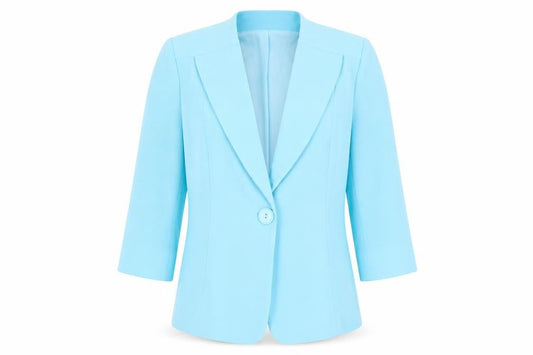 Hudson & Onslow Women's Blue Blazer 3/4 Sleeve Size 12