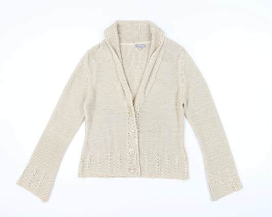Per Una Women's Beige Cardigan M Acrylic