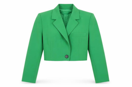 Aria Cove Women’s Green Cropped Suit Jacket, UK 10