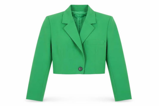 Aria Cove Women’s Green Cropped Suit Jacket, UK 10
