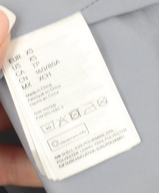 H&M Men's Grey Anorak Jacket XS Stand-Up Collar