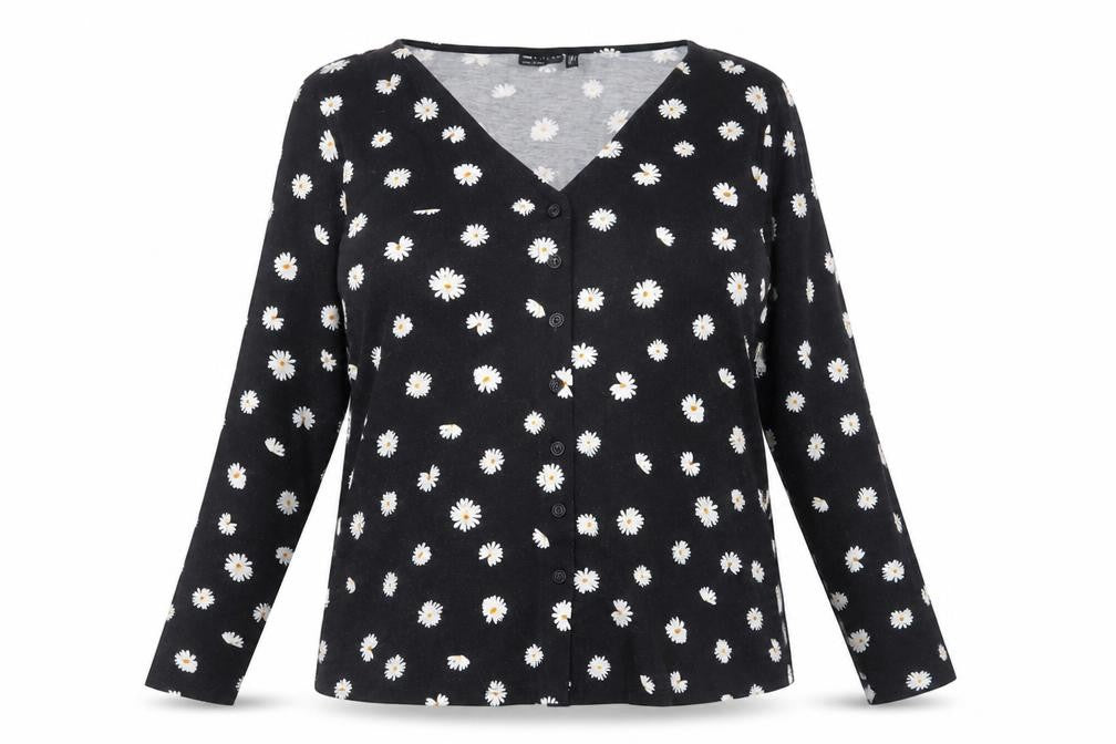 ASOS DESIGN Black Floral Maternity Blouse Size 12